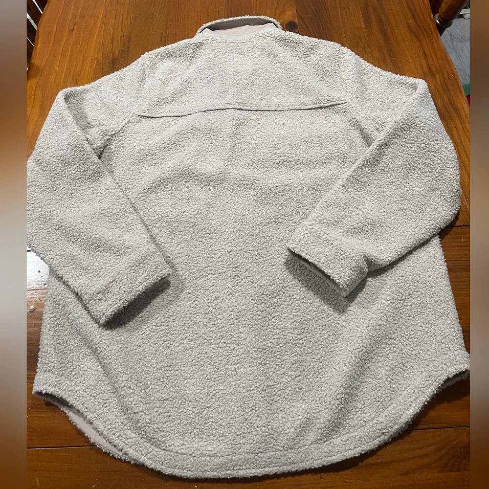 Vuori Womens Dark Salt Sycamore Sherpa Snap Button Pocket Shirt Jacket Size XL‎ - Picture 3 of 4